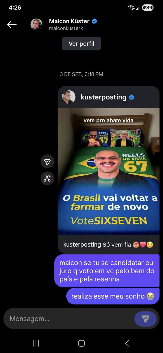 vicfromnana's tweet photo. pq vc nao me respondeu maicon 😭 https://t.co/RubvbdC99J