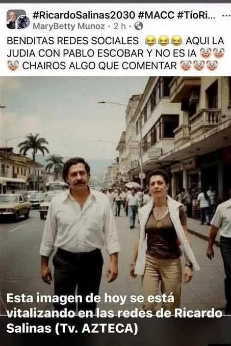 gabvalperez's tweet photo. SHEINBAUM CON PABLO ESCOBAR.... ¿Y?... https://t.co/xeHszMTcOq