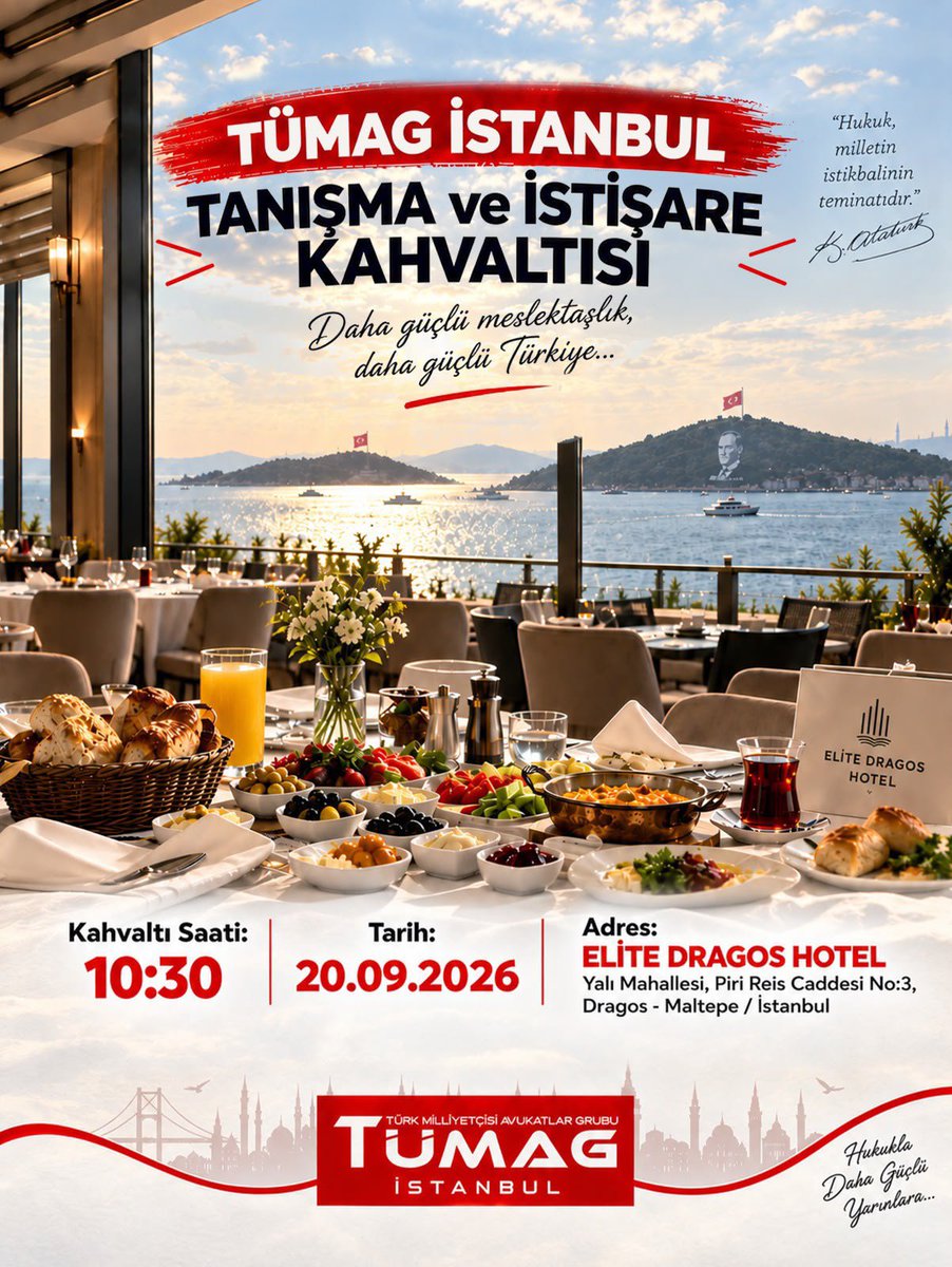 tumag1923's tweet photo. Bütün meslektaşlarımızı TÜMAG İstanbul tanışma ve istişare kahvaltısına davet ediyoruz. https://t.co/1k4D4Ksenr