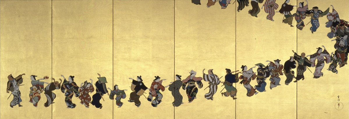 JapanTraCul's tweet photo. Dance of Genroku Period, by Kamisaka Sekka, before 1943 https://t.co/a8Ns26bUlt