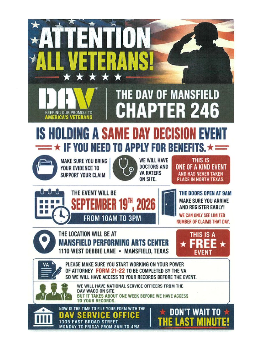 StJohnMansfield's tweet photo. Please share this FREE event with any veterans you know! https://t.co/fTkBnaWayc