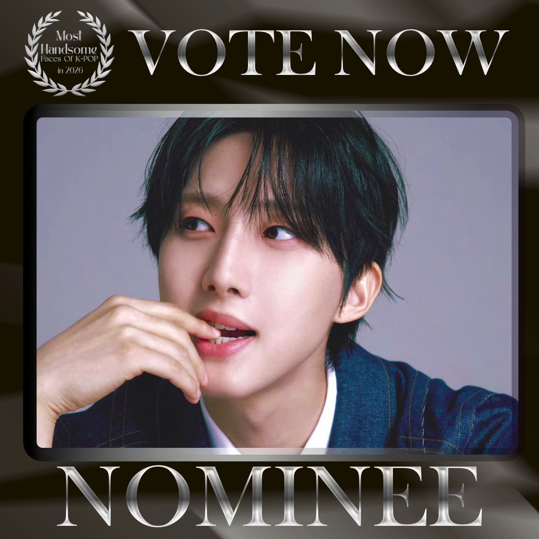 TOP100KPOP's tweet photo. HUI (PENTAGON) is nominated for Most Handsome Faces of K-POP in 2026.

👉 VOTE: https://t.co/Si3coBoT1k https://t.co/qCxIlYv0Px