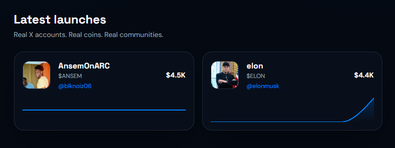 Xarclaunch's tweet photo. Turn any X handle into a meme coin.

Choose the account, enter the details and launch.

The account owner can connect their X profile at any time to verify ownership and claim the trading fees generated by their coin.

Any handle. Any meme. One launch.

XARC it.

https://t.co/Pu8a3mJrMt