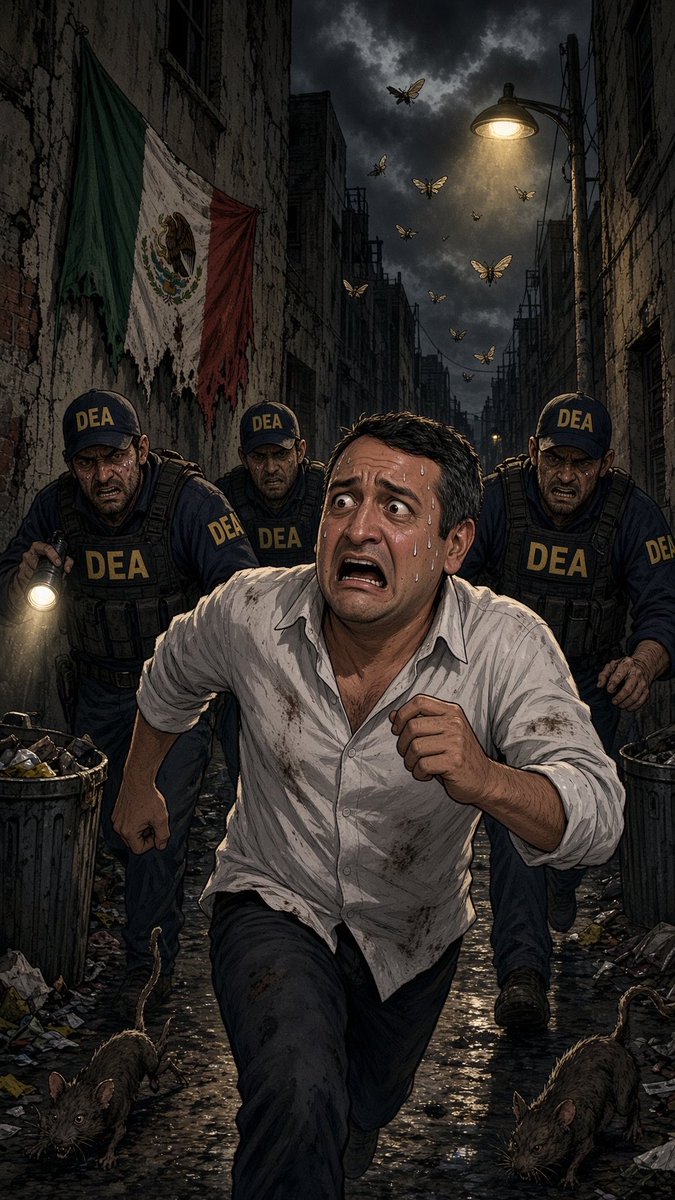 LOVREGA's tweet photo. Tal parece que a Donald Trump no le bastó la cabeza de Amílcar Olán y presiona para que ruede también la de Andy López Beltrán.

El presidente norteamericano entregó un documento al Congreso de su país para exigir que se detenga y enjuicie a los narcopolíticos que protege Claudia Sheinbaum.

Eso explica por qué ayer la señora Claudia no podía controlar el temblor en el rostro y, nerviosa, apuró el Grito de Independencia.