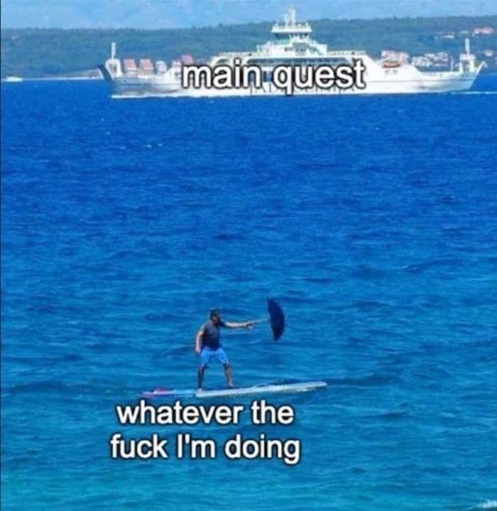 HEXENDREIECK's tweet photo. Me with every new content patch... https://t.co/QkkbHSm20Z
