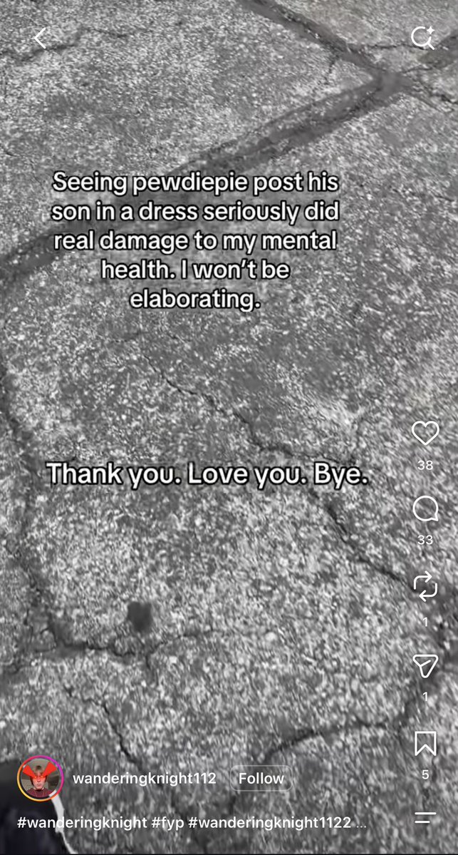 milltownflood's tweet photo. people who are mad about pewdiepie letting his son get a dress are the same people who get online and call others snowflakes like are we serious right now? if this is doing 'real damage' to your mental health maybe you should stop being wildly parasocial and get help 😭😭😭 https://t.co/7uV9ZaSXeB