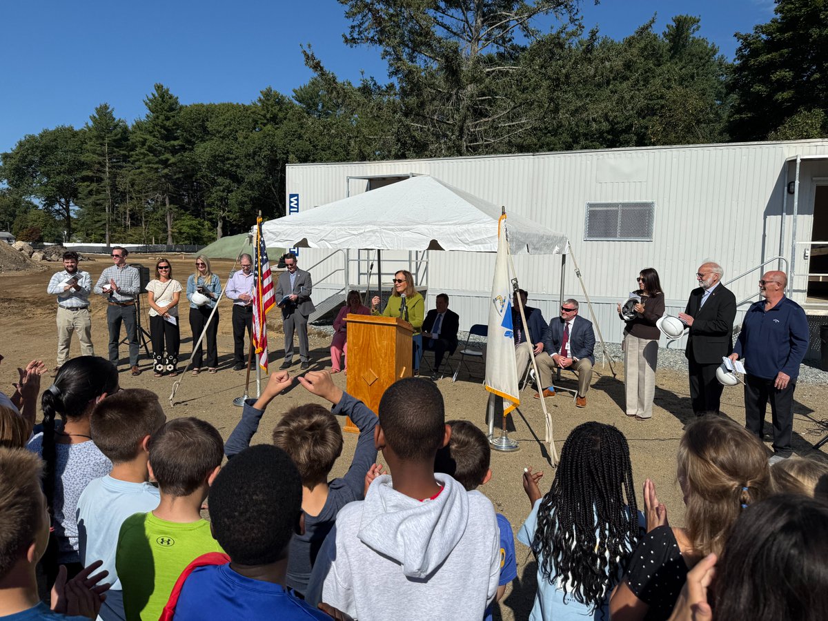 MassTreasury's tweet photo. The new Wildwood Elementary School in Wilmington will focus on safety, durability, and sustainability, key components that will enhance the student experience. Today's groundbreaking was so exciting, and now we're onto the next step to get this school built! https://t.co/AK2eauXY9W