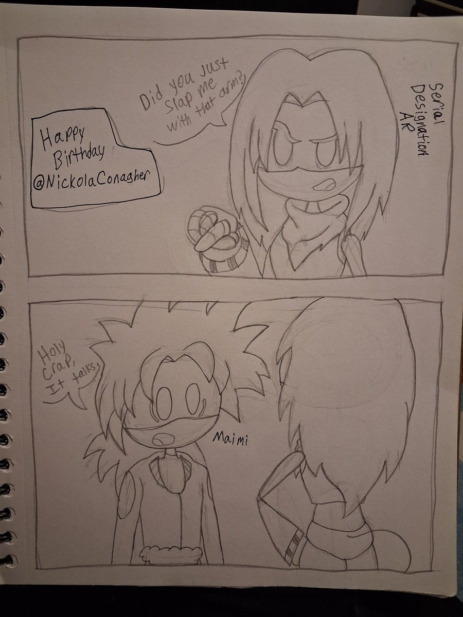 Locc_Arts's tweet photo. Took waaaay too long to finish this, due to me being busy allot. Regardless, Happy birthday @NickolaConagher 😄
Worker Drone Maimi meets Serial Designation AR after battle
#MurderDrones #MurderDronesFanArt #DragonBall #DragonBallOC https://t.co/skjTgNeDWN