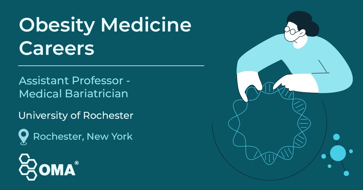 OMAsocial's tweet photo. New opportunity in obesity medicine! The University of Rochester is seeking a Medical Bariatrician to provide comprehensive obesity care, collaborate across specialties, and advance its bariatric and metabolic care program.

📍 Rochester, NY

Learn more at https://t.co/soxSI4FKa3 https://t.co/KEJVobXR7Q