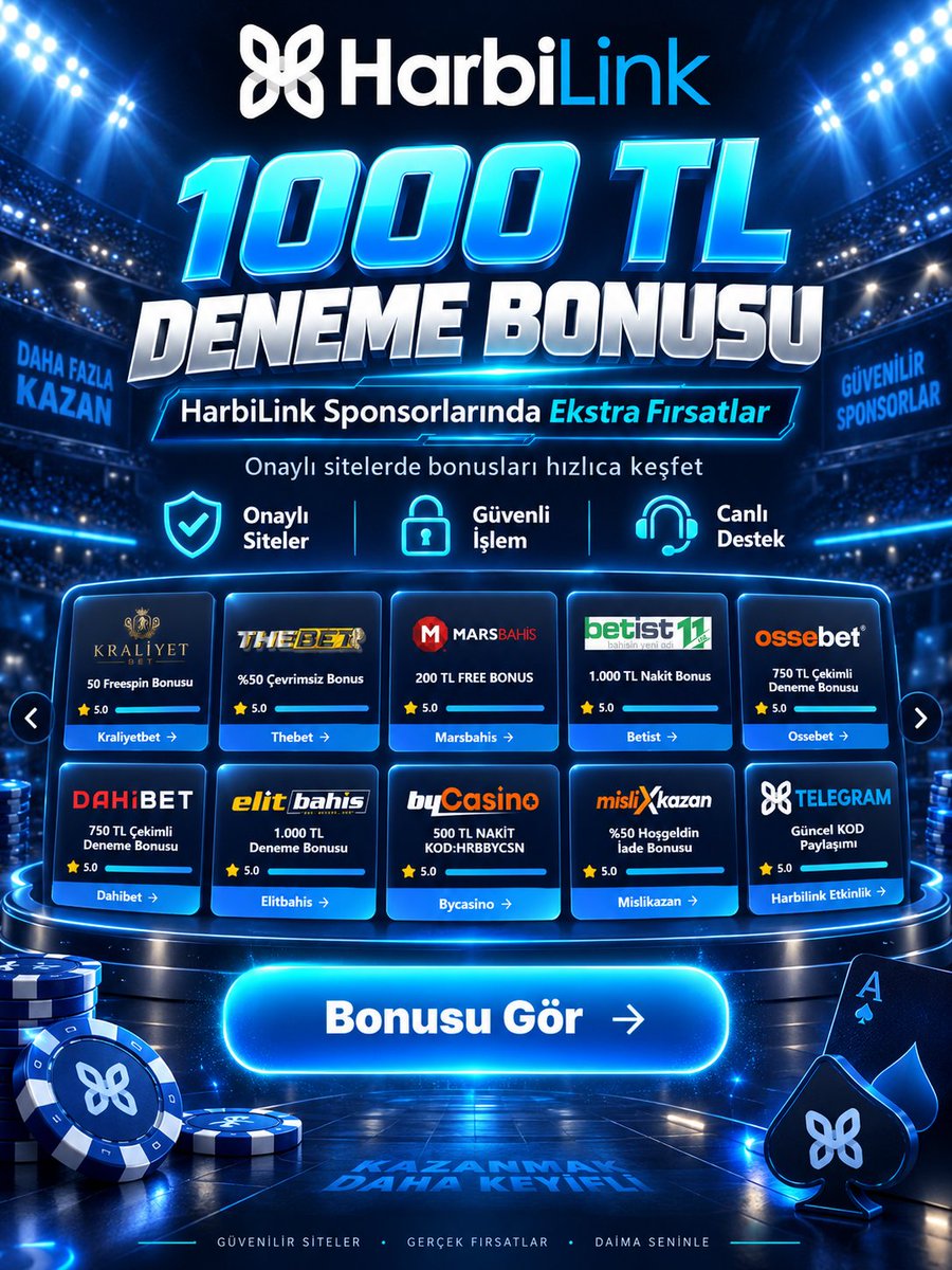 13DenemeBonusu's tweet photo. 💥 Kampanya zamanı! 🎯 1000 TL deneme bonusu fırsatlarını ve güncel kampanyaları keşfet.
Yeni deneme bonuslarını ve kampanyaları şimdi keşfet. 🎁

🎁 https://t.co/qX6NhivSqx
📲 https://t.co/WFx3w34Ujn

#bonusverensiteler #denemebonusu #guncel https://t.co/4VNFbC2Lis