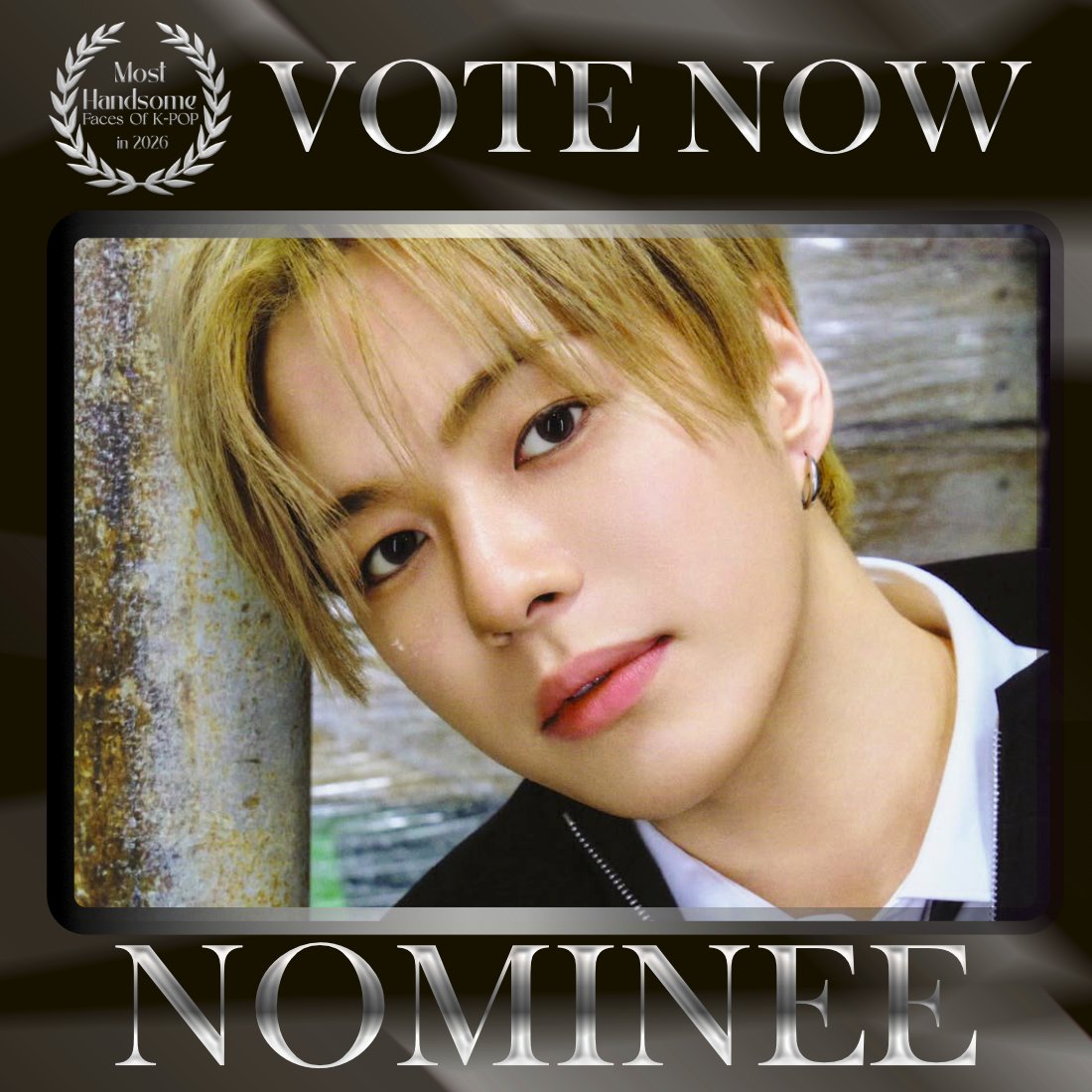 TOP100KPOP's tweet photo. JAEHYUK (TREASURE) is nominated for Most Handsome Faces of K-POP in 2026.

👉 VOTE: https://t.co/Si3coBoT1k https://t.co/MhpHsTnTIO