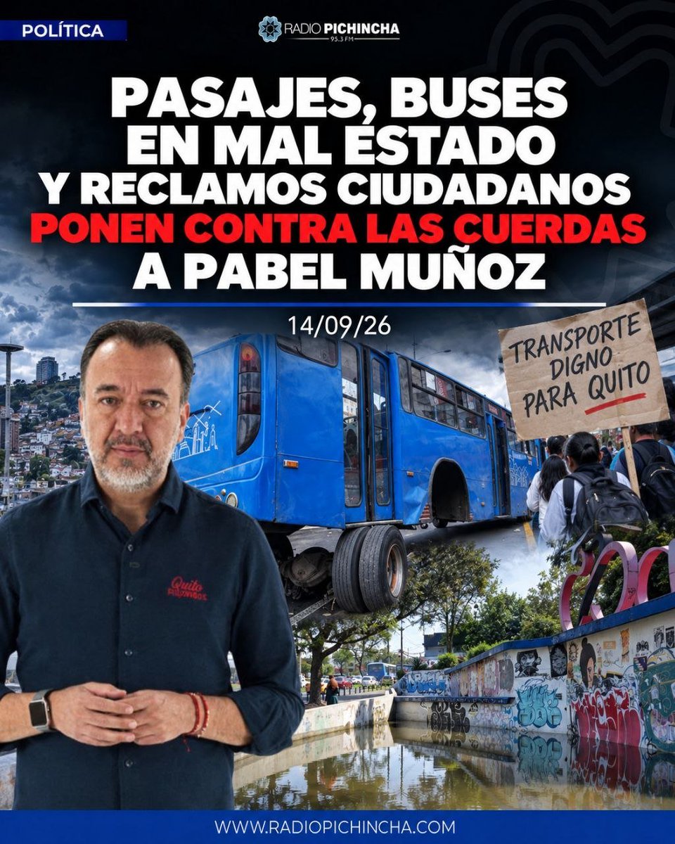 FatimaGonzi's tweet photo. @lahoraecuador Un peligro circular por la ciudad: buses a exceso de velocidad y choferes sin control. En lugar de sancionar, el Municipio de Quito les da subsidios millonarios. Quito Sí se levanta contra el descaro. https://t.co/t1gy7HNUWc