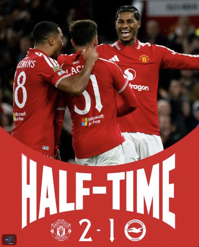 ReddDevilsHQ's tweet photo. Ahead at the break 👊 https://t.co/fUlRADTyxV