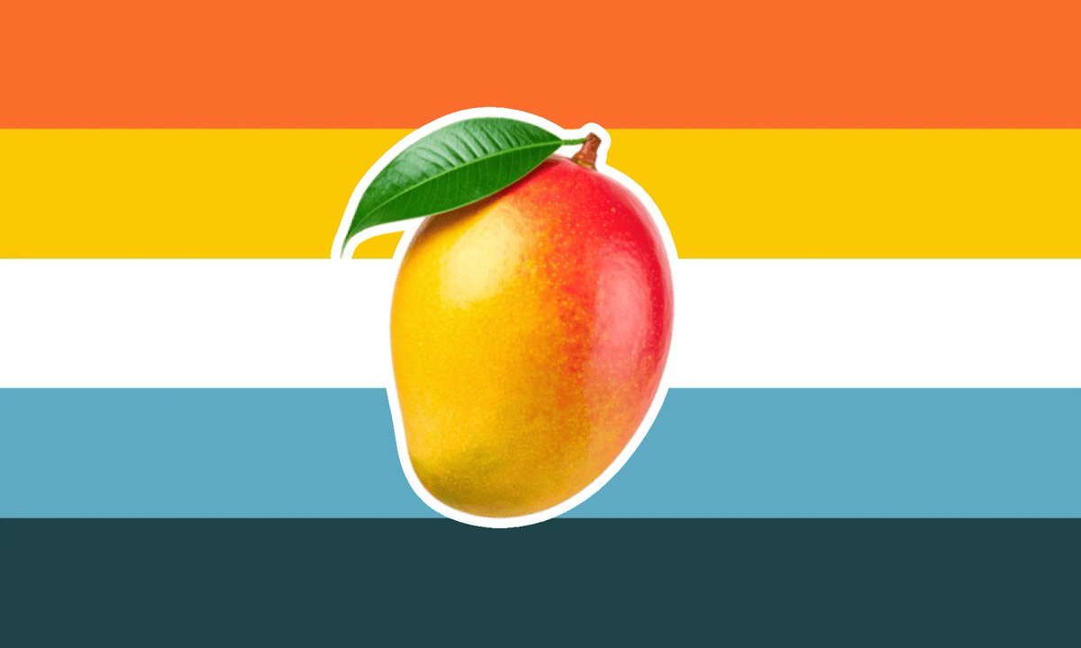 peachiheartz's tweet photo. In celebration of all the food microlabels here’s a mango aroace I made for my gf https://t.co/JbBHId1iCu