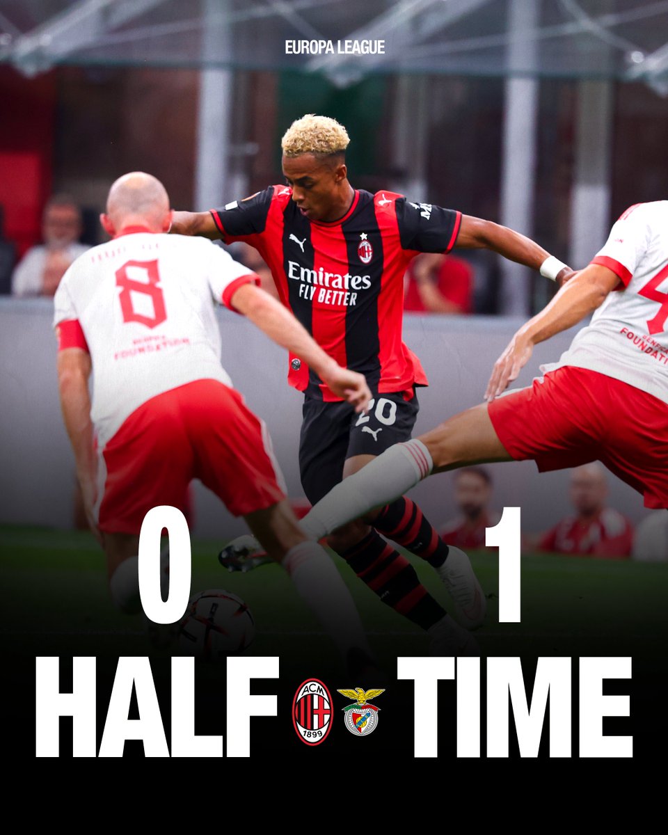 acmilan's tweet photo. We trail at the break. https://t.co/UcGhR50FmO