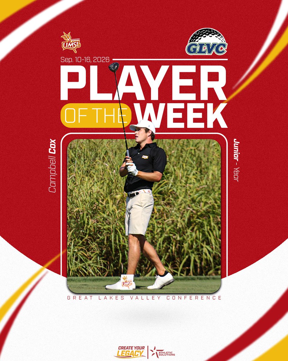 GLVCsports's tweet photo. 🏌 GLVC GOLF WEEKLY AWARDS

WOMEN'S: Marley Dunham, @RUhawks 
MEN'S: Campbell Cox, @UMSLAthletics 

#CreateYourLegacy | https://t.co/Z3ilXrupaz https://t.co/JJPX1lPPc3