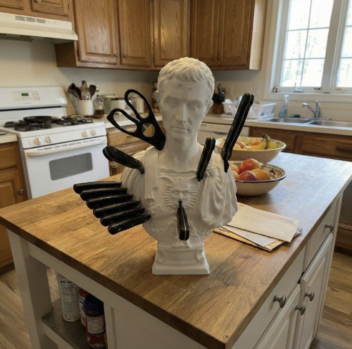 INTERIORPORN1's tweet photo. Julius Caesar knife block https://t.co/qVxZlW5KL6