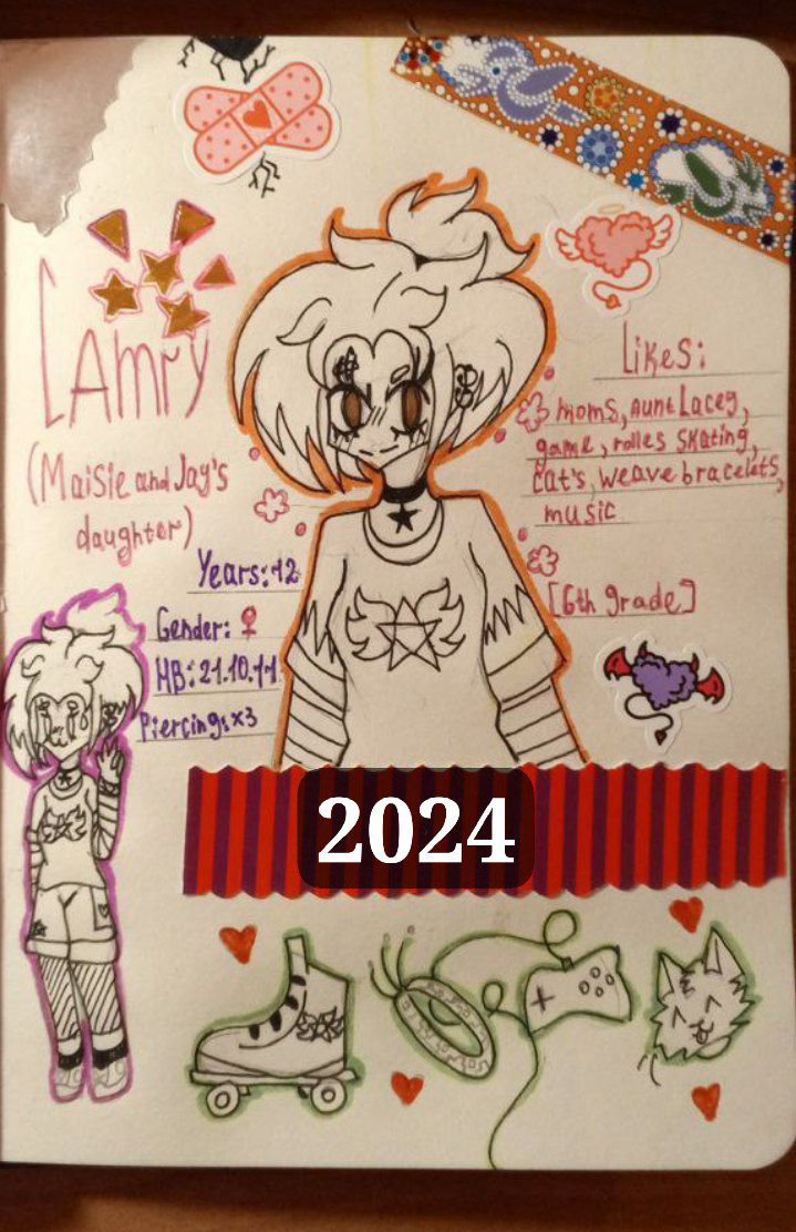 KoshirinDraws's tweet photo. Meet the Camry! This is my AU character, she's the daughter of Jay and Maisie. I created it back in 2024, but today I did a redesign. Now she has a slightly different appearance and other moments have been rewritten🥹
#Laceyflashgames #AU #au #Laceygames #Maijay https://t.co/9HiJma29KR