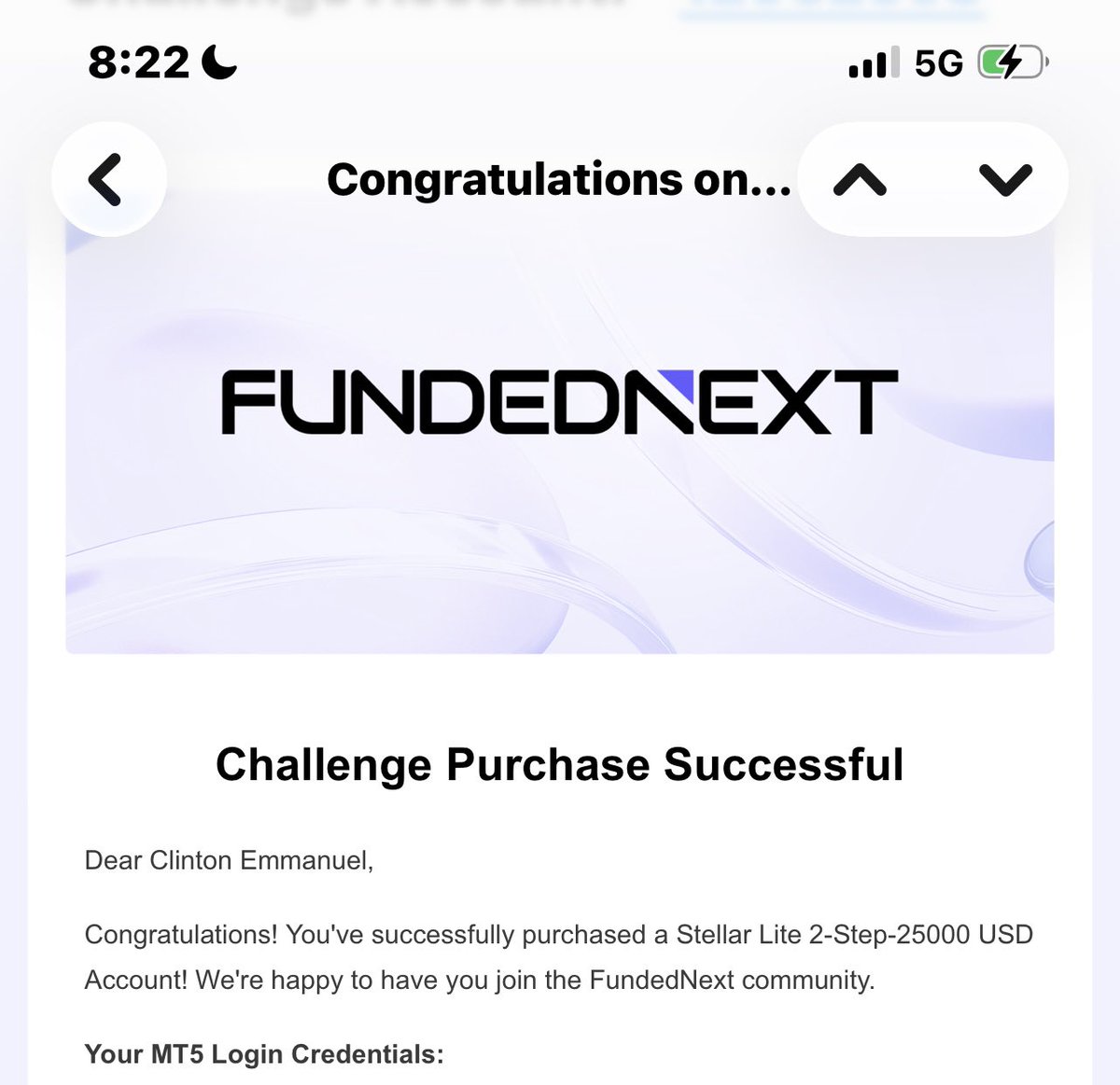 bigclintfx_'s tweet photo. Congratulations to me, locked in a $25k @FundedNext account and I’d love to document my journey here on X

$1k locked in my personal account too that I’ll trade alongside.

God help me https://t.co/aYzPfzx0aw