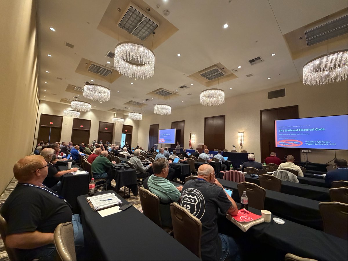 IAEI's tweet photo. ⚡ That’s a wrap on the 2026 IAEI Western Section Meeting!

From September 13–16, electrical professionals gathered in Peoria, Illinois, for several days of education, industry insights, networking, and connection.

#IAEI #ChargeForward #IAEIWesternSection #ElectricalIndustry https://t.co/rtEgP8j2zd