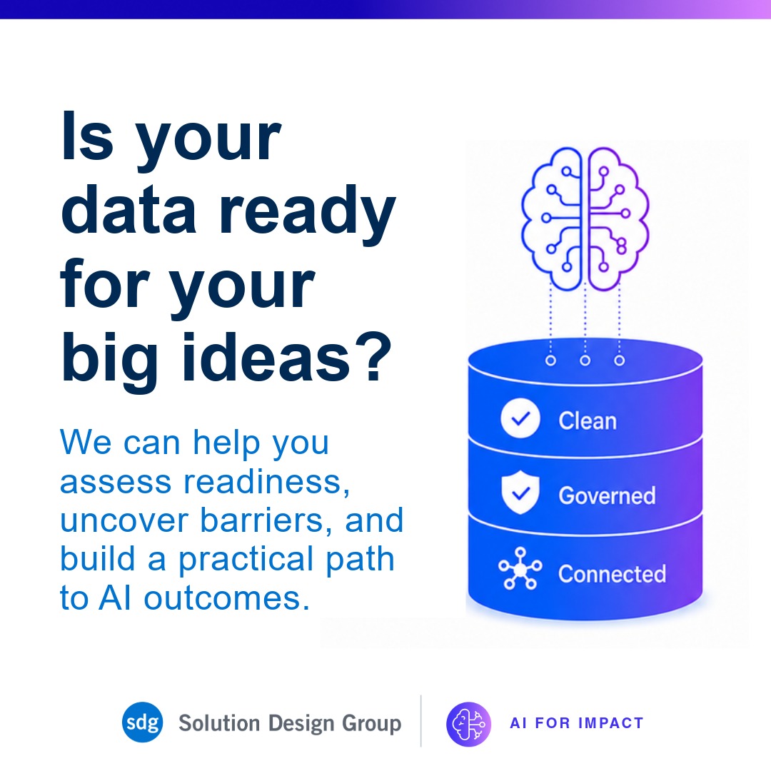 Solution_Design's tweet photo. We can help get your data ready to support your AI ambitions.  
Benefit from the knowledge our skilled practitioners with a complimentary two-hour Data for AI Exploration.

#AI #EnterpriseAI #AITransformation 

Let’s talk. https://t.co/al5kPh6KsS https://t.co/wsyBcdh0vP