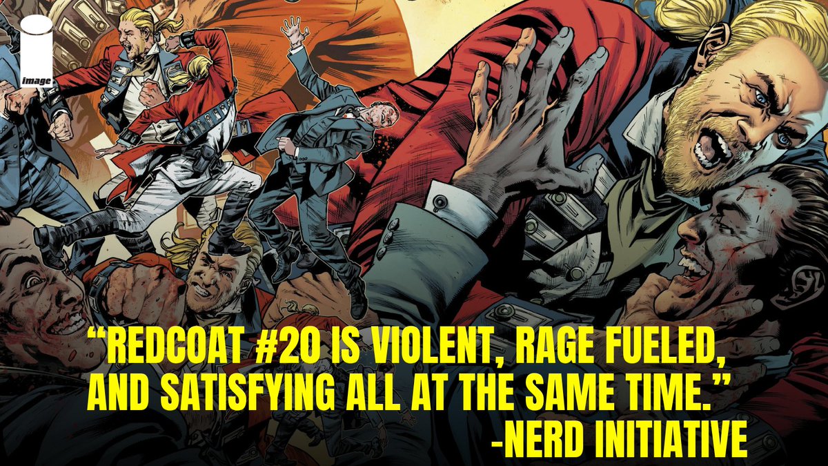 ImageComics's tweet photo. In their review of REDCOAT #20 by Geoff Johns, Bryan Hitch, and Andrew Currie, NERD INITIATIVE says it’s “violent, rage-fueled, and satisfying all at the same time.” Grab your copy and join the action now!
https://t.co/L1vVnzqWQf https://t.co/L6HhqjIfkN