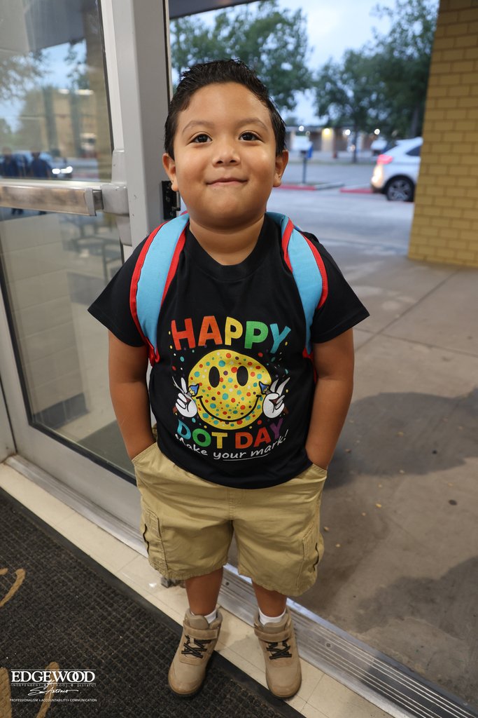 StaffordEISD's tweet photo. Spots, dots and LOTS of smiles! SVPA students celebrated International Dot Day in style! Fun days like this are another reason every school day matters. Show up, join the fun and make your mark!  #AttendanceMatters #DotDay https://t.co/vKZiF4Uu6l
