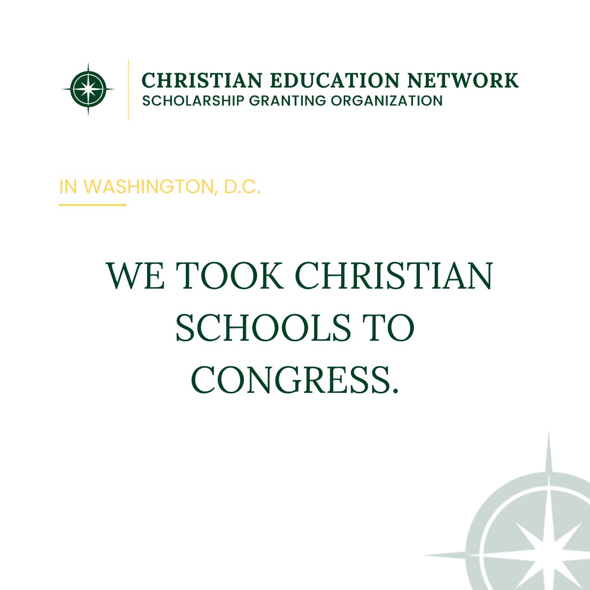 CENSGO's tweet photo. Today, CEN brought leaders from four of our member schools to Washington, D.C., to meet with Representatives Jim Jordan and Warren Davidson, urging them to support revisions to the Education Freedom Tax Credit. https://t.co/Yc77ygBfjt