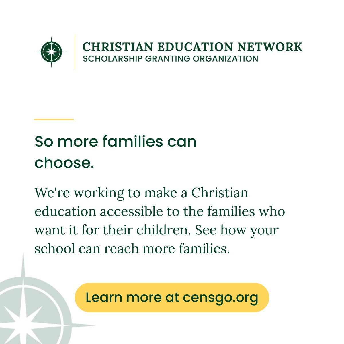 CENSGO's tweet photo. Simpler giving, and scholarships for more students. We're working to make a Christian education accessible to the families who want it. Learn how your school can reach more families at https://t.co/rVlBrEmnH3 #ChristianEducation #EducationalChoice https://t.co/cRAgZr042m
