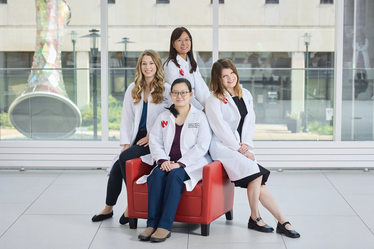 unmcpatheduc's tweet photo. Our fabulous PGY3s: Dr. Guo, Dr. Mitzel, Dr. Peck, and Dr. Xu! โจ
Missing: Dr. Li
#pathmatch #pathologyX #pathology https://t.co/3EnscUBMRR