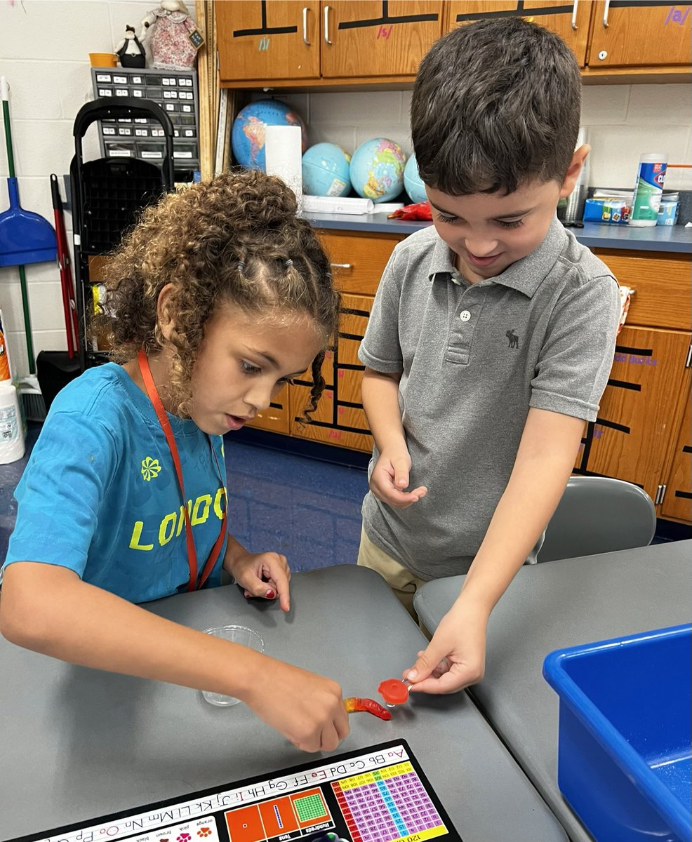 KiserClass's tweet photo. Today’s scientific challenge: Save Sam!
Teams worked together to rescue their gummy worm using only their tools, no hands or voices!

Proud to say EVERY team saved Sam! 💪
Collaboration, problem-solving, and lots of smiles all around. #STEM #Teamwork #SecondGrade https://t.co/uQ6PywlGAo