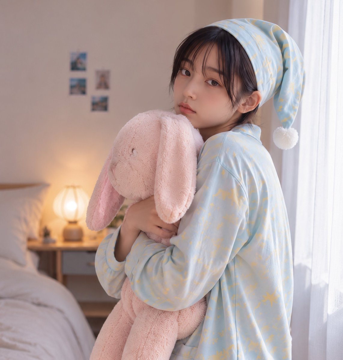 nowa_aiphoto's tweet photo. 目が覚めたら、いつもの朝。
うさぎを連れて、ゆっくり始めよう。☀️🐰

#乃和 #AIグラビア #AI美女 #AIphoto #寝起き https://t.co/7rp3Rmony9