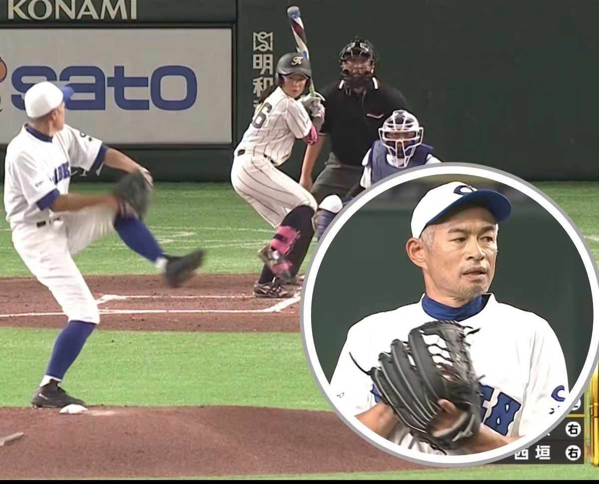 nut_history's tweet photo. Ichiro Suzuki vs Selected Girls Team from High Schools :9.0IP, 5H, 17K, 1BB, 127Pitches. Fastest pitch clocked at 136KPH(84.5MPH).

On Sunday, Ichiro pitched in the annual exhibition game between Japanese woman baseball team and Ichiro's Kobe Chiben team.  Ichiro added 2/5 at the plate as the Kobe Chiben beats Selected Girls Team 7-0 in the shutout victory.

I don’t think there’s ever been a human in history who loves baseball more than ichiro.