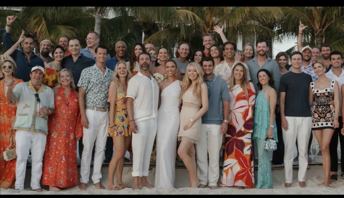 TheFinalTsunami's tweet photo. Donald Trump Jr. had a wedding on a pair of private islands heavily funded by a secret benefactor: Umar Kremlev, a Russian oligarch close to President Vladimir Putin. 

🔗 https://t.co/ZHeVHT9bYR https://t.co/HFR8hBZFZD