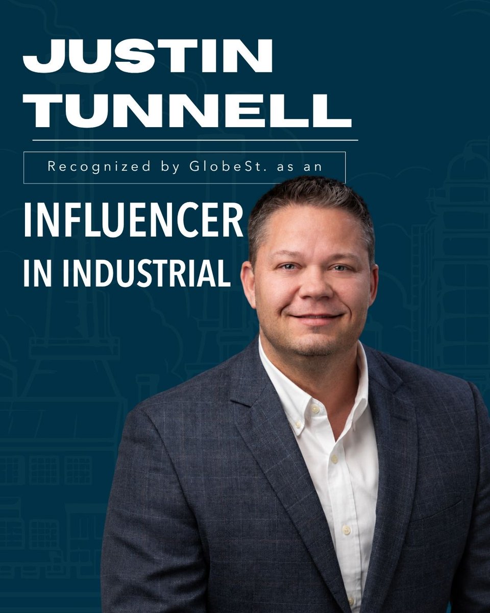 LeeAssociateHOU's tweet photo. Congratulations to Justin Tunnell on being recognized by GlobeSt. as an Influencer in Industrial! 🏆

#LeeAndAssociates #TeamLee #GlobeSt #IndustrialRealEstate #HoustonRealEstate https://t.co/Bbilqz3ngt