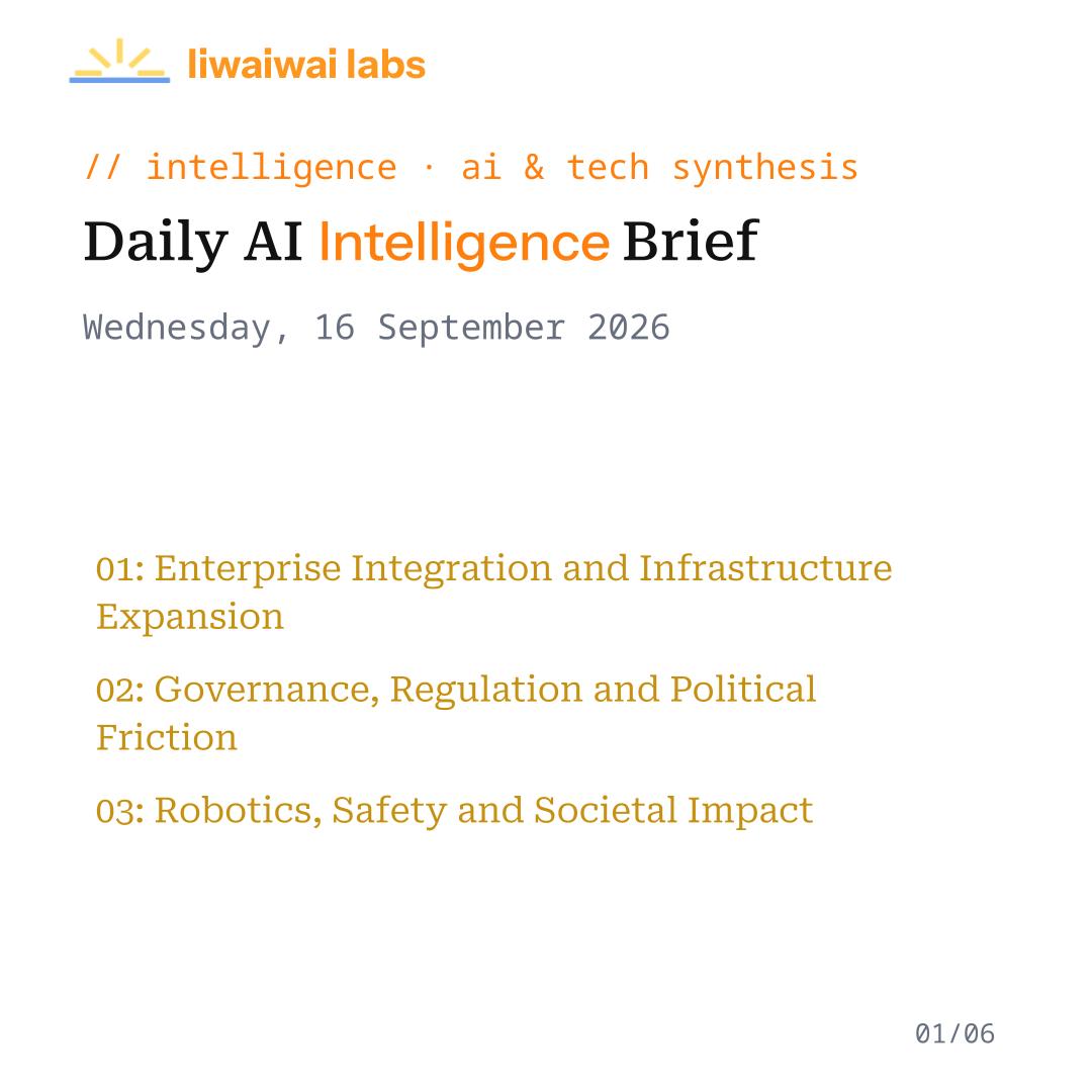 liwaiwaicom's tweet photo. Be in the know with the latest #news in the #TechIndustry

Discover more at https://t.co/Bnqkt8p8iA

#Liwaiwai #IntelligenceBrief #Anthropic #OpenAI #GoogleDeepmind #MicrosoftAI #Claude #AGI #AIRegulation #Deepmind #NVIDIA #AISafety #AIEthics https://t.co/0zFT20jw2v