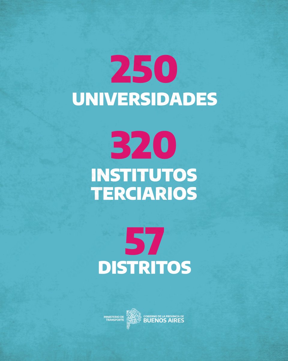 TransportePBA's tweet photo. Desde el nivel inicial hasta la educación superior, esta política garantiza el acceso al transporte para estudiar en toda #ProvinciaBA.

Los derechos se sostienen haciéndolos realidad todos los días 💙 https://t.co/GfepDlwyhH