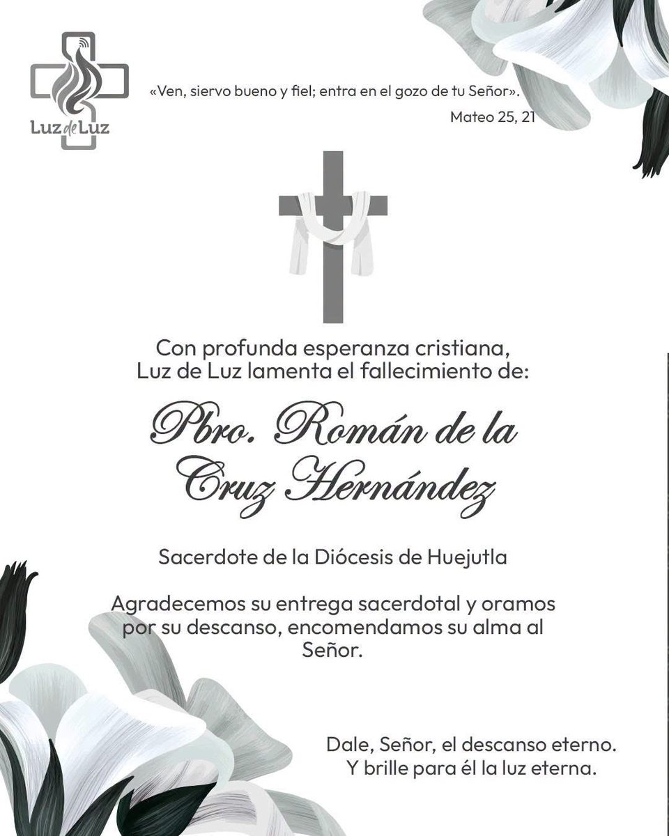 LuzdeLuzHgo's tweet photo. 🎗️ | En comunión

Nos unimos en oración con la Diócesis de #Huejutla por la privación de la vida del Pbro. Román de la Cruz Hernández y nos sumamos al llamado de justicia en el esclarecimiento de los hechos.

🧵 https://t.co/vV1ysNK1UI