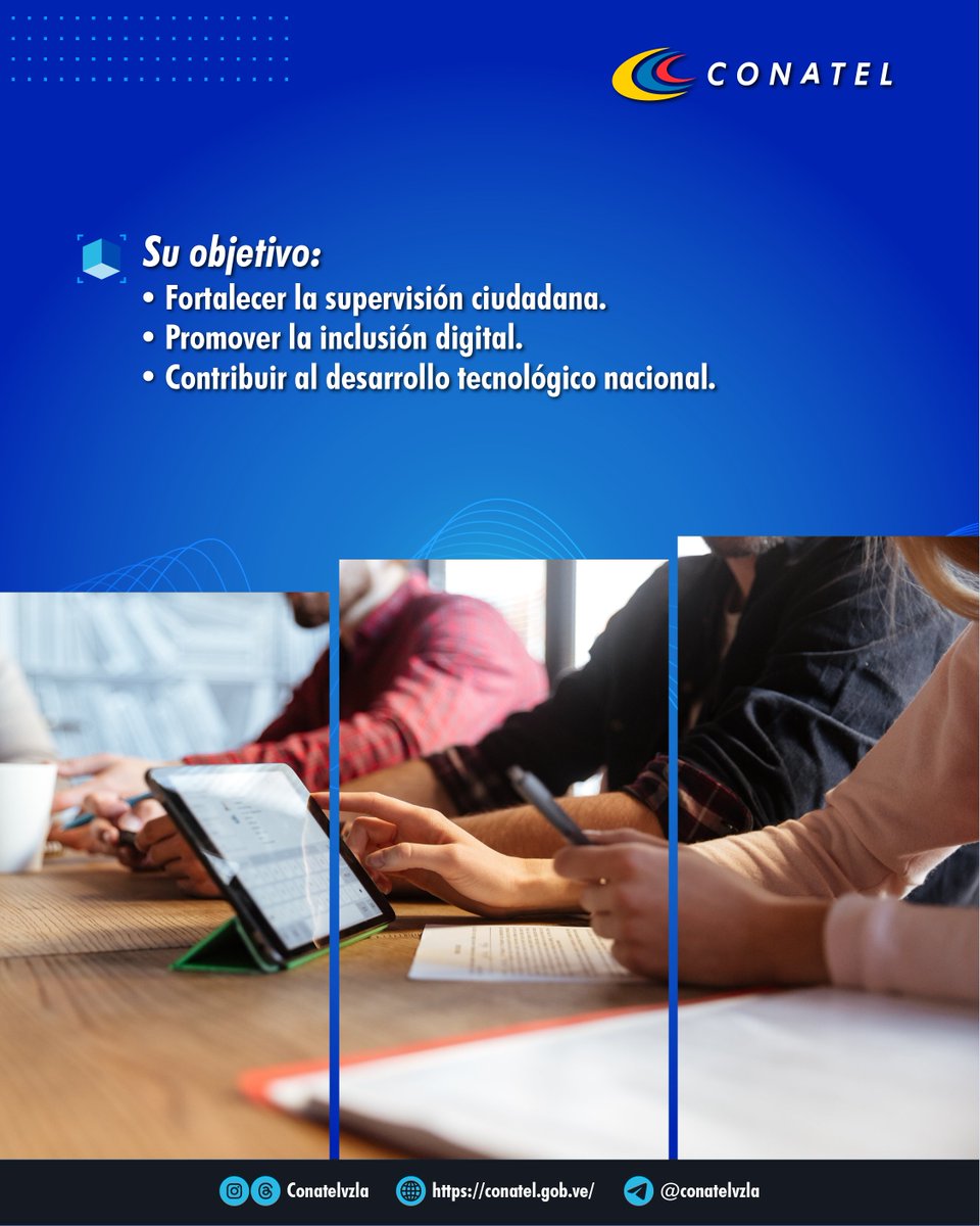 Conatel's tweet photo. Las Organizaciones de Usuarios y Usuarias de los Servicios de Telecomunicaciones son el enlace fundamental entre el pueblo organizado y el Estado para garantizar el derecho a servicios de calidad, la supervisión ciudadana y la inclusión digital en todo el país. https://t.co/gCjSZNl5kU