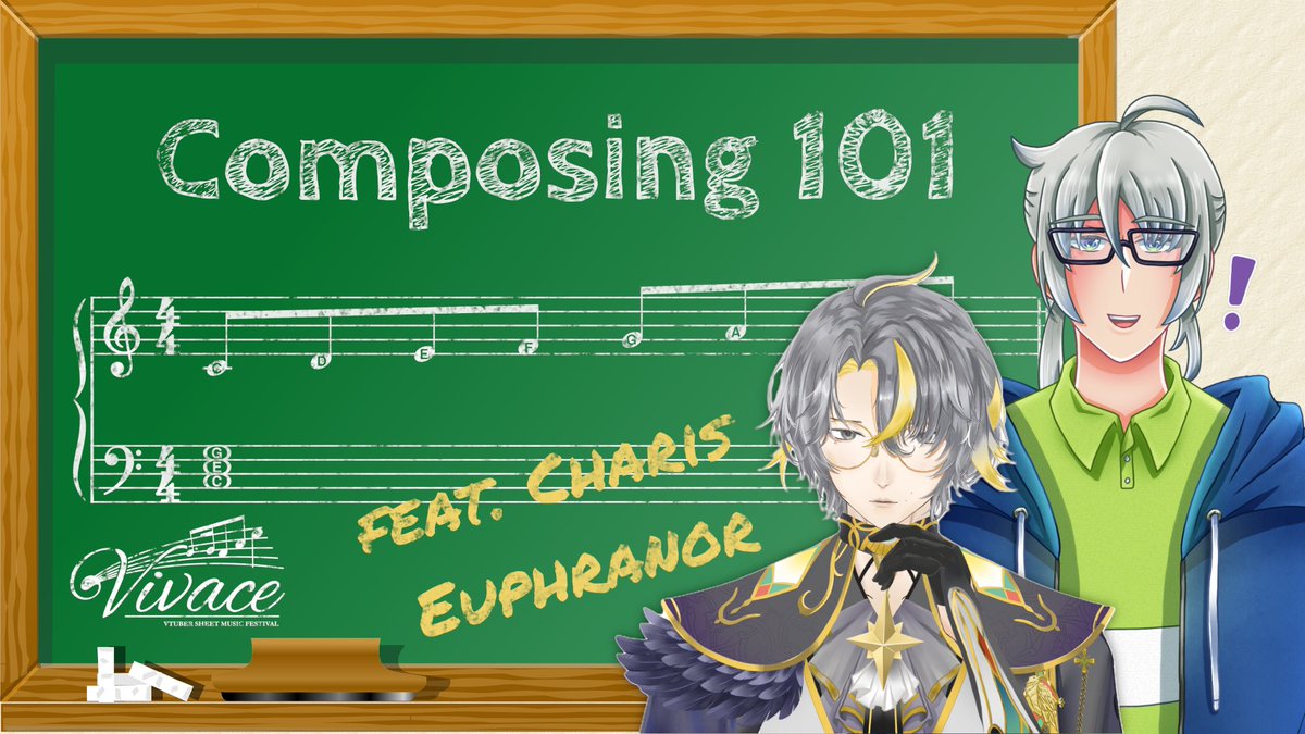 PenbuVT's tweet photo. Today's stream LIVE NOW: Composing 101 with @CharisEuphranor. If you've ever wanted to learn how to compose but didn't know where to start, now's your chance!
My POV will be live on:
- YouTube: https://t.co/ooYfmOOT3l
- Twitch: https://t.co/Y7nKZrfxRU
#RealTimePenbu #SMVCVivace https://t.co/WiGYQJSMAp
