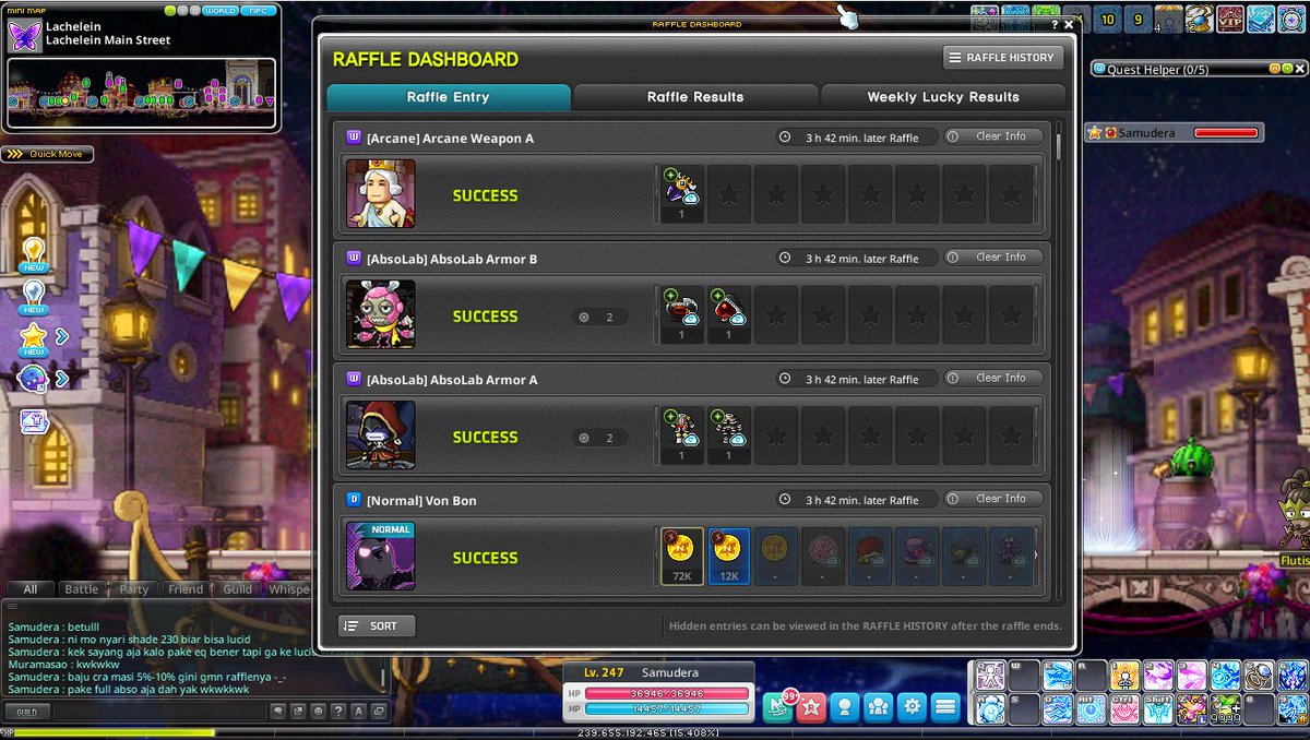 El_Evanth's tweet photo. Since daily hell is coming to an end and cross-server bossing arriving tomorrow i think im doubling down on upgrading my weapon hehe ...

Nah JK i bought Arcane Weap since i have too many free cubes and dunno where to funnel it, so there it goes, hope all goes well and wish you guys a good weekly reward tomorrow, good luck~

@MaplestoryU 
#MapleStoryN #MSU #MSN