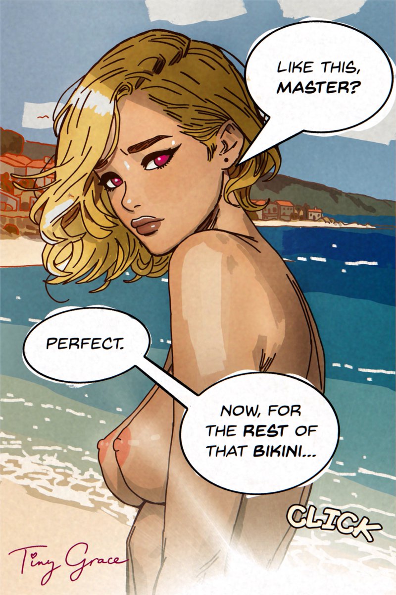 TinyGraceDraws's tweet photo. mind control on the beach! 2/2 https://t.co/wtzpVsA7TQ