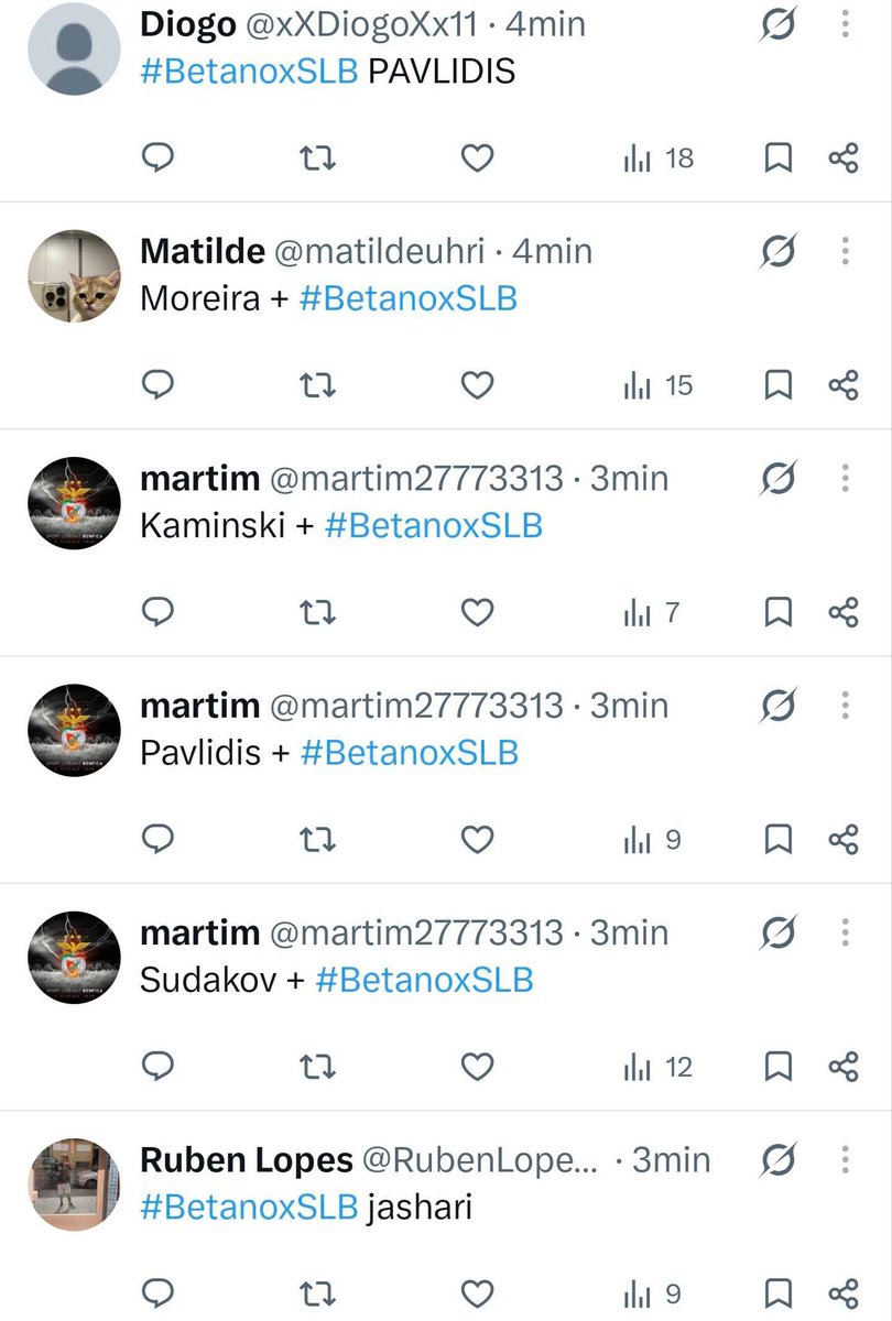 benfica_38's tweet photo. @Betano_PT @fr0id_ @MariaIn51936193 @martim27773313 @Betano_PT pode-se comentar vários e depois apagar os comentários dos que não marcaram?
Assim tbm ganhava sempre. 
Já não é a primeira vez que vejo isto a acontecer. Tenho pena de quem não ganha por causa disto e nem nota. Qualquer dia calha a mim, tenham atenção a esta pessoa. https://t.co/YNVzeMsDgD