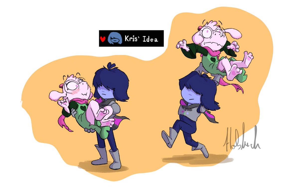 marchbach26's tweet photo. Something quick and dumb, now in colours!

#deltaruneㅤㅤㅤ #deltarunefanartㅤㅤㅤㅤ #kris #ralsei https://t.co/kGKYi05KNb