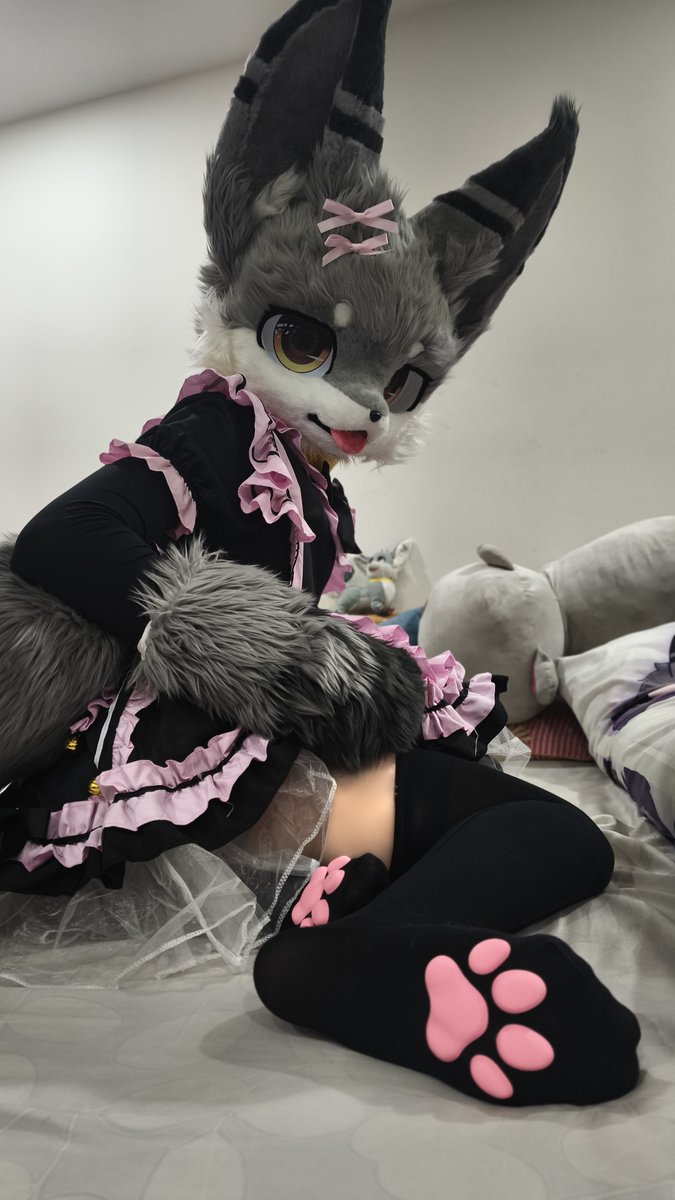 ScodreyS's tweet photo. >:T Hey, my eyes are up here~! 
📸: @/NyaanMorris 
#fursuiter #fursuit https://t.co/j8UAemjtsT