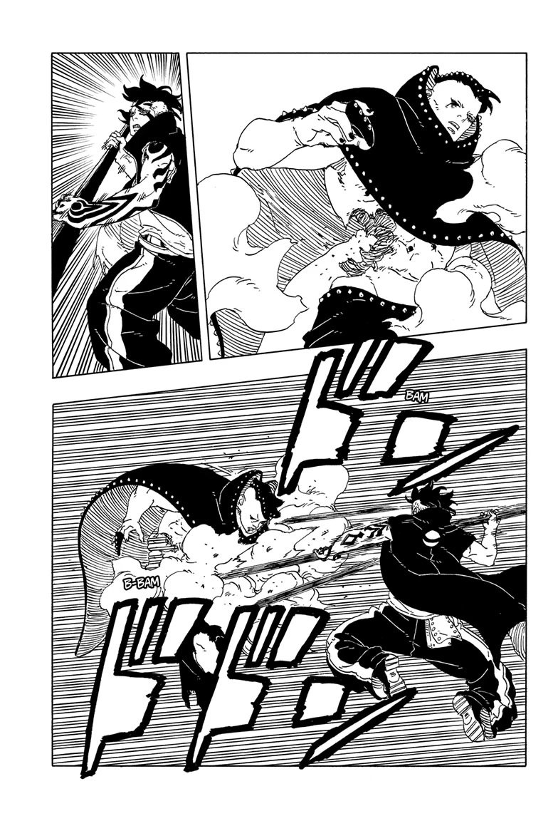 prowlerearth42's tweet photo. It’s a bit sad seeing Kawaki missing from such a great chapter.

But y’all gotta remember, Kawaki is still the only Shinobi who completely embarrassed Jura using nothing but a metal rod 😭 https://t.co/IzxjB8CIbH