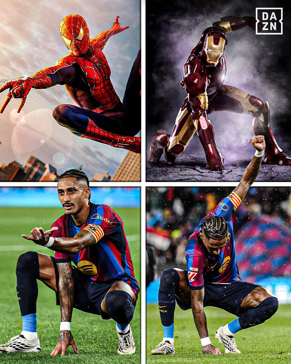 DAZNFutbol's tweet photo. EL PICHICHI DE LALIGA, EN MODO SUPERHÉROE 😎🌟🇧🇷

RAPHINHA suma ya 8 goles en LALIGA y supera a Mbappé 

#LALIGAenDAZN ⚽️ https://t.co/26JnOwiinR
