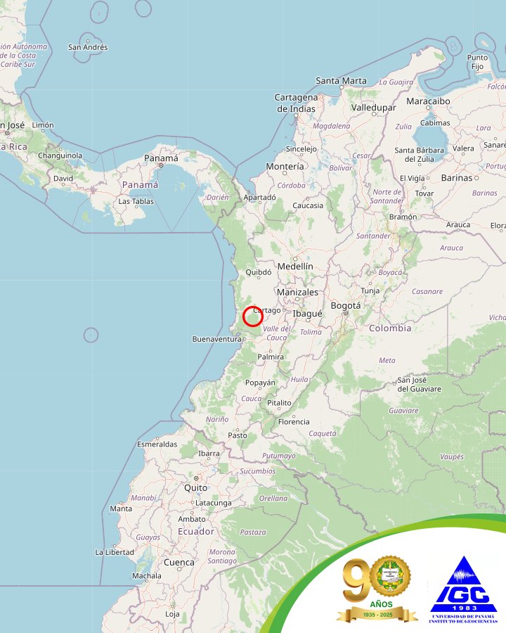 igcpanamaup's tweet photo. El Instituto de Geociencias de la Universidad de Panamá,
Reporta el siguiente evento:
Estado: PRELIMINAR
Fecha: 2026-09-16
Hora: 3:12:52PM hora local
Magnitud: 5.0
Profundidad: 96km
Localizado en Colombia a 361km al sureste de Jaqué https://t.co/qaQTwaE4L8