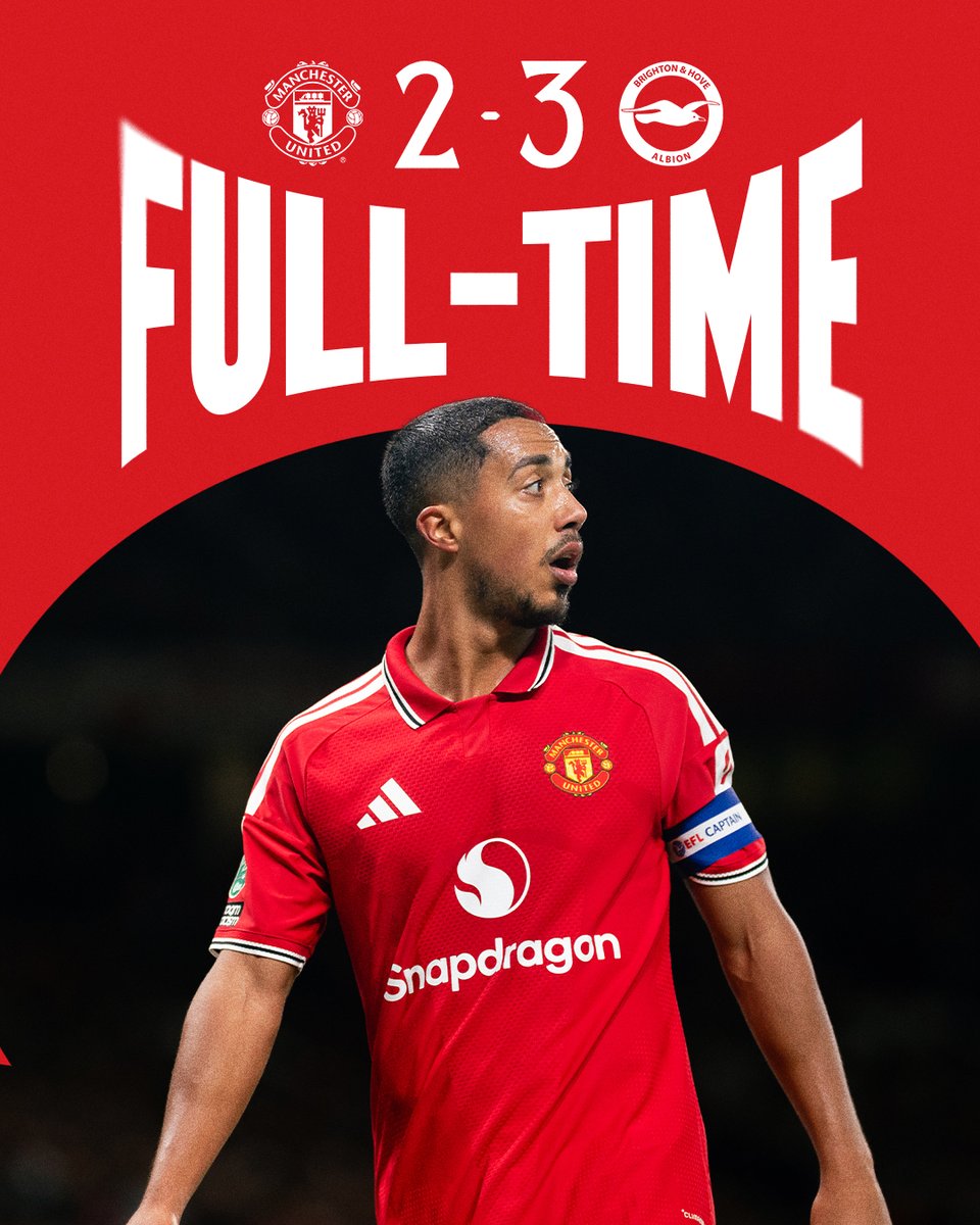 ManUtd's tweet photo. United exit the #CarabaoCup.