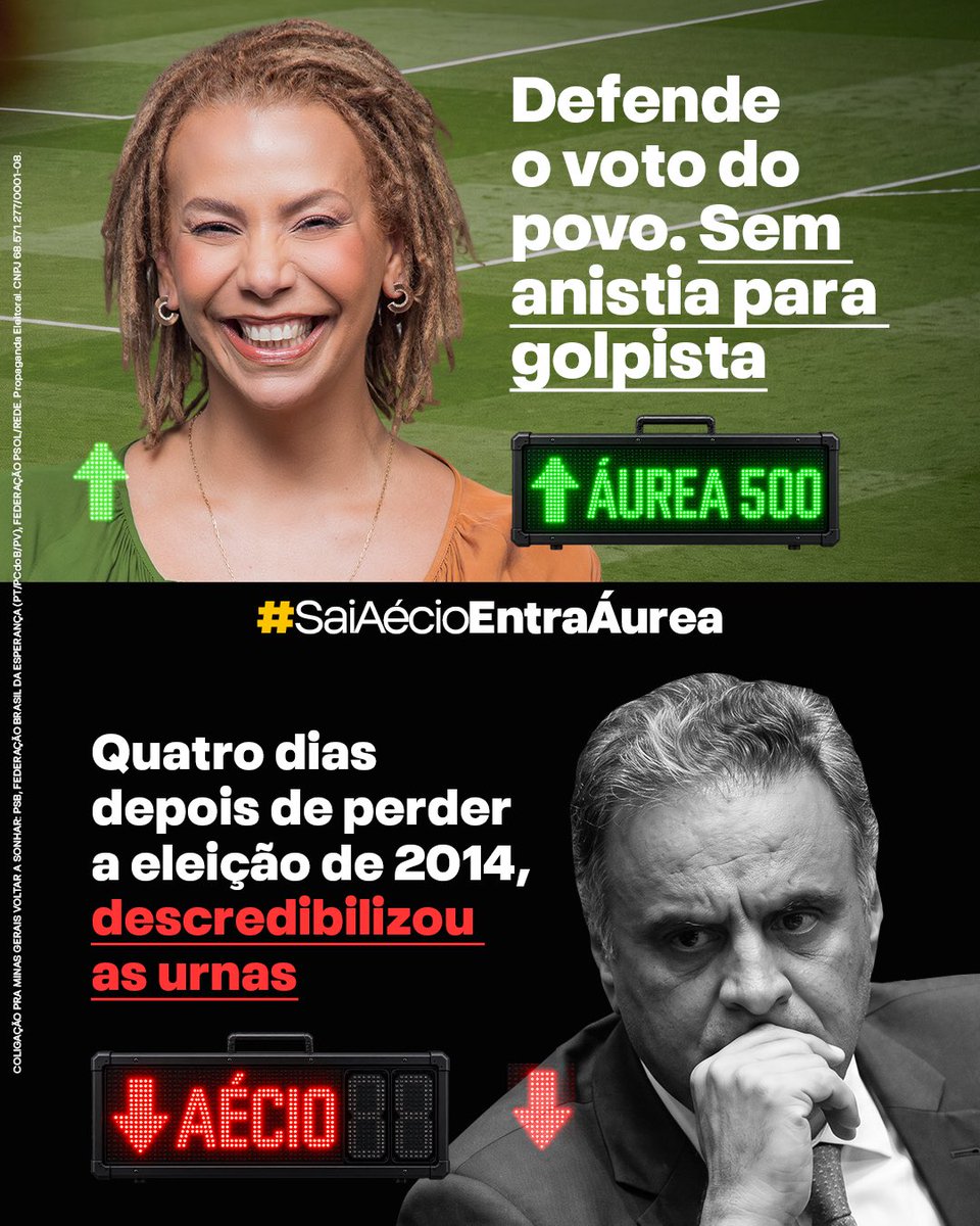 aureacarolinax's tweet photo. Um novo Senado é possível: sem o jogo sujo da velha política e sem rabo preso com ninguém. É Áurea Carolina 500 e Marília Campos 131 https://t.co/77iqOxOMvy